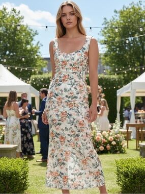 *24 HOUR SALE* Central Park Floral Midi Dress